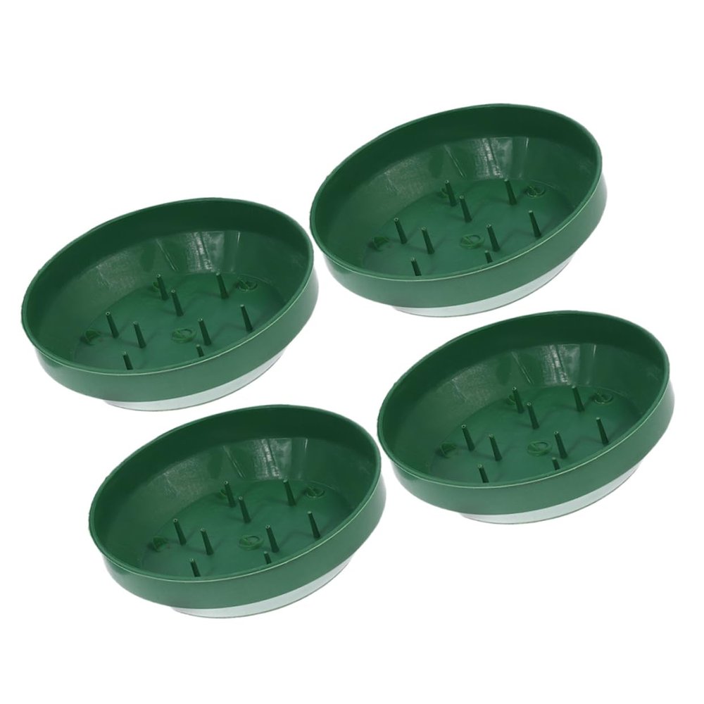 Angoily Flower Arrangement Trays Round Needle Plate 4 Pack Foam Trays for Floral Decorations