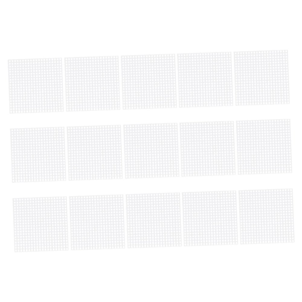 DOITOOL 25pcs Mesh Plastic Canvas Sheets for Cross and Crafting for Embroidery and Boys and Girls Projects Smooth for Easy Cutting and