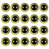 Ayuduots 20pcs Glitter Safety Eyes for Amigurumi, Round Craft Assorted Size Crochet Eyes for Teddy Bear Plush Animal - Golden, 0.7in view 1