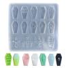 HYROOY Halloween Silicone Resin Mold Tiny Coffin Shape Mold Filling Craft Quicksand Filler Resin Mold Making Handmade Craft Silicone view 1
