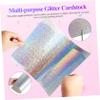 DIYEAH 10 Pack Holographic Cardstock Paper Glitter Cardstock Card Stock for Crafting Decorations view 3