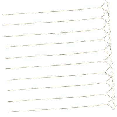 Lurrose 20pcs Metal Floral Card Picks for Weddings Birthdays Flower Place Card Holders Heart Shape Clips for Bouquets Craft Decorations