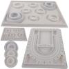 HOMSFOU 1set Bead Design Board Jewelry Making Tray for Necklaces Bracelets Measurement Guides for Craft Projects Multi-Functional Beading Board for Jewelry Design view 1