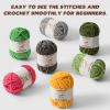 3 Pack Lime Green Fluffy Velvet Yarn for Crocheting, Chunky Chenille Baby Blanket Yarn for Crochet, Soft Fuzzy Puzzle Yarn for Knitting, (50g/1.77oz Each) Bulky Thick Amigurumi Crochet Yarns view 4