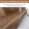 16"/18"/24"/31.5"/39.4" Width Natural Sisal Jute Webbing Roll, Hand-oven Linen Material Closed Mesh Webbing Sheet for Cabinet Chair Ceiling Repair Furniture Restoration Upholstery/Craft Projects(18" W view 4