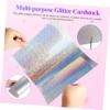 jojofuny 10 Sheets Holographic Glitter Cardstock Paper for Crafts Scrapbooking Origami Premium Sparkly Paper for Party Decorations and DIY Projects view 3