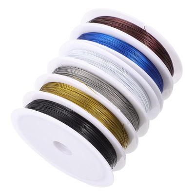 ARTIBETTER 6pcs Coated Copper Wire for Jewelry Making Bracelet and Necklace String for Beading Crafting and DIY Projects