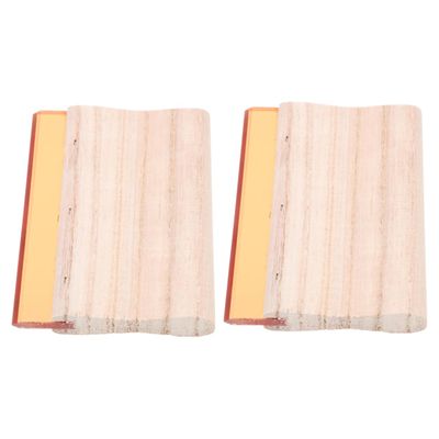 Uonlytech 2Pcs Wooden Screen Printing Squeegee Set Dual-use Ink Scraper for Printing Methods for Artists Sturdy and Solvent-Resistant