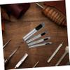 ORFOFE 4pcs DIY Leather Craft Hole Punch Tool Set Star Hole Puncher Steel Belt Puncher Ergonomic Design view 4