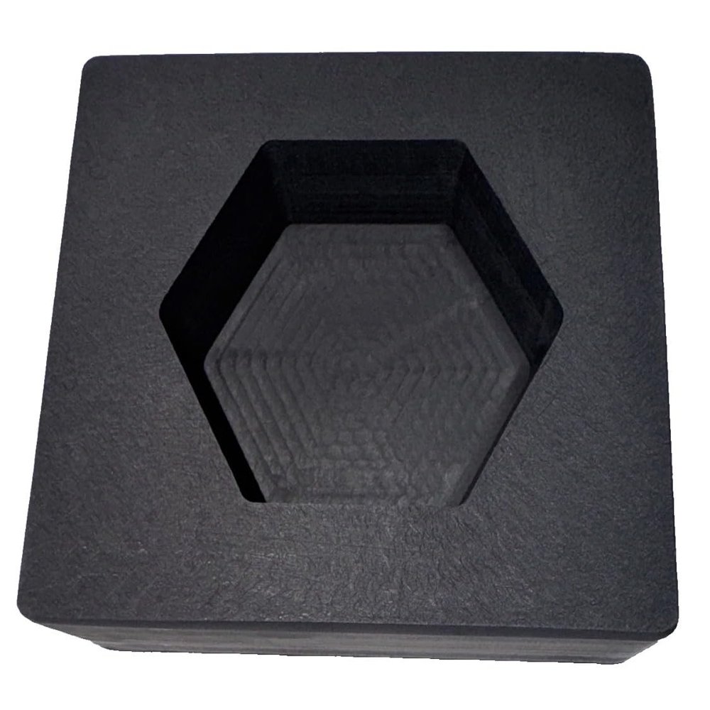10 oz Hex Graphite Gold Ingot Mold for Gold & Silver Casting