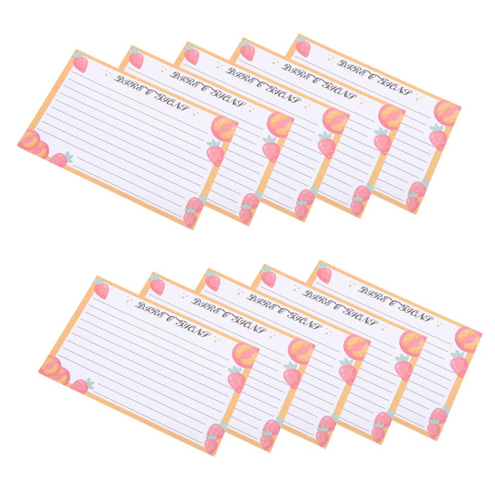 DIYEAH 50pcs Double-sided Recipe Cards Sided Recipe Cards for Kitchen Office Travel Blank Paper