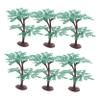 EXAOMBLE 6pcs Removable Plastic Miniature Trees for DIY Scenery Green Tree Figurines for Model Landscape for Train Diorama and Architectural Decoration view 1