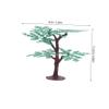 EXAOMBLE 6pcs Removable Plastic Miniature Trees for DIY Scenery Green Tree Figurines for Model Landscape for Train Diorama and Architectural Decoration view 2