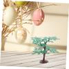 EXAOMBLE 6pcs Removable Plastic Miniature Trees for DIY Scenery Green Tree Figurines for Model Landscape for Train Diorama and Architectural Decoration view 4