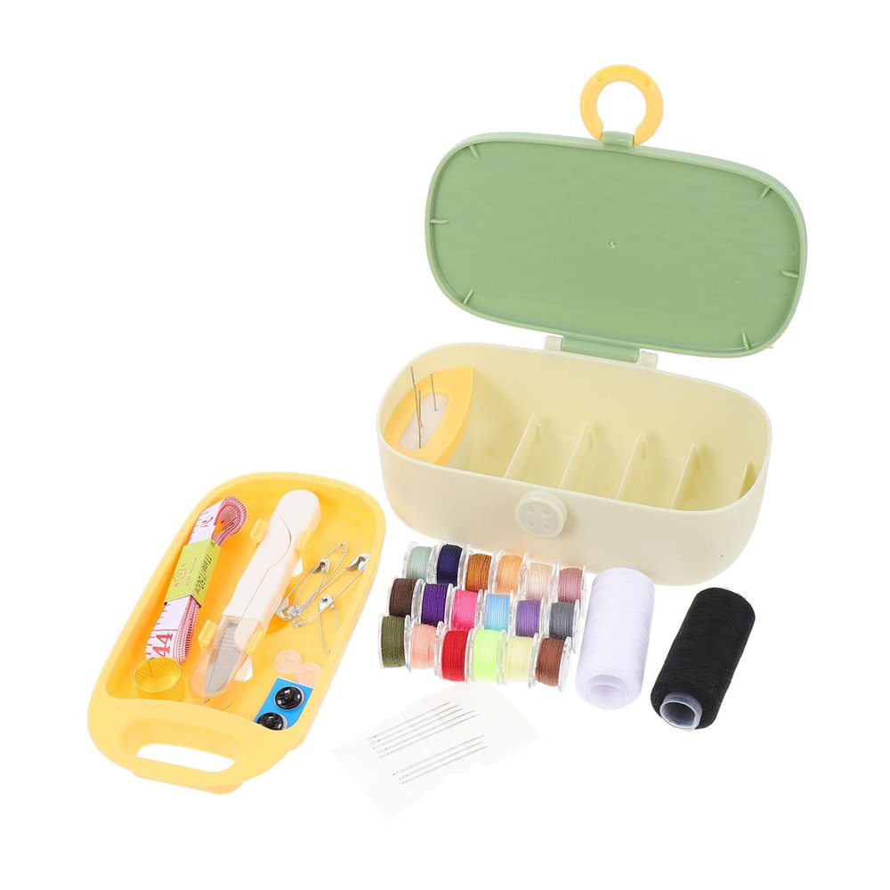 COHEALI 1set Portable Sewing Box Multi-Function Craft Storage Organizer for Thread Needles and Items Lightweight Chic Design for Handicrafts and Clothing Projects