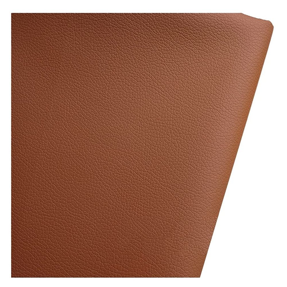 Leather Leatherette Vinyl Fabric Fire Retardant Faux Leather Furnishing Reupholster Material |63" - 160cm Wide | Sold Per Metre(Khaki Brown,1.6X10m)