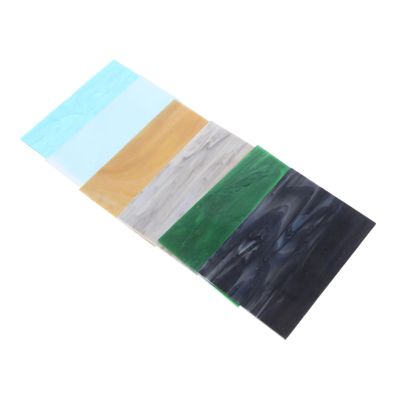 DOITOOL 6sheets Stained Glass Sheets for Crafts Assorted Tiles Glass Mosaics for Creative Home Decor Projects for Garden and Art Decorations