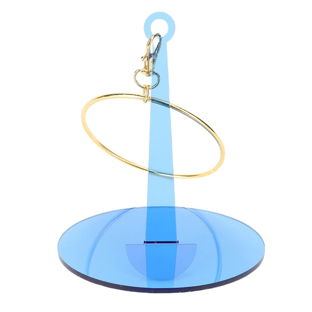 Portable Wrist Yarn Holder, Hanging Yarn Holder Wrist Ball Holder Yarn Spinner Holder with Clamp Loop, Lightweight Crocheting Spinner for Crocheting Knitting Craft Lovers (Blue)