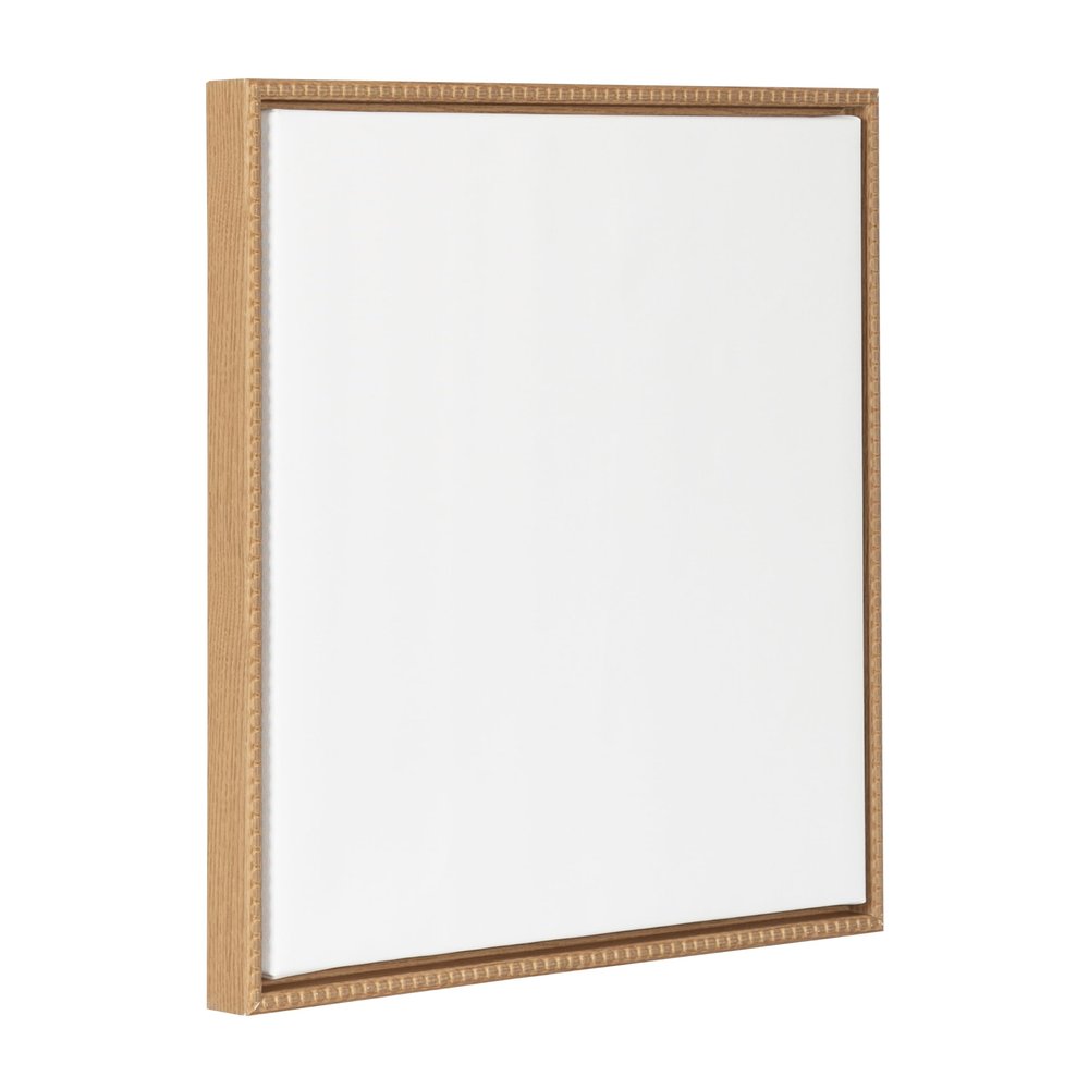 Kate and Laurel Sylvie Blank Framed Canvas Wall Art, 22x22 Natural Beaded, Vintage Modern Empty Canvas for Paint-Your-Own Art, Ready to Paint Premium Canvas Already Framed
