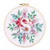 BNDDZBN Embroidery Kit for Beginners Floral Embroidery Kit for Beginner and Adults Cross Stitch Kits Embroidery Starter Kit with Initial Letter and Flower Pattern(Color-S,Without Hoop) view 1