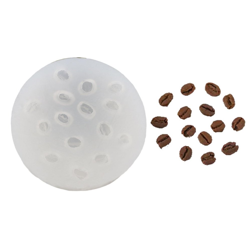 COPLKY Coffee Bean Mold Silicone Mold Shaped Mould Epoxy Resin Moulds Chocolate Cake Making Molds for Enthusiasts