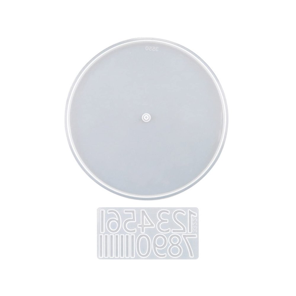COPLKY Clock Mold Clock Resin Molds Large Number Clock Silicone Mold Epoxy Clock Mold for Resin Casting Wall Clack-Art Decoration