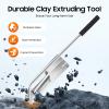 Mud Clay Tool,Clay Extruder for Pottery & Ceramics Stainless Steel Tool Kit W/4* Molds & 1* Wrench,Wall-Mounted,for Pottery Studios, Educational Institutions,Ceramic Enthusiasts. view 2