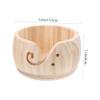Angoily Knitting Yarn Bowl Wooden Yarn Organizer Smooth Holes for Crocheting Knitting view 2