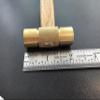 Damyprd Professional Brass Hammer 3oz (85g) | Premium Small Hammer for Jewelry Making & Watch Repair | 9.1" Ergonomic Handle with Anti-Slip Grip | 2" x 5/8" Precision Head view 2