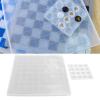 Chess Mold, Transparent Silicone Chess Board Set, 2pcs Resin Casting Checkers Mold for DIY Beginners, Adults with Dried Flowers, Sequins, Mica Powder view 4