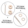 Gogogmee 10set Wooden Bear Joints Flexible Rotating Doll Joints Doll Accessories Craft Parts view 3