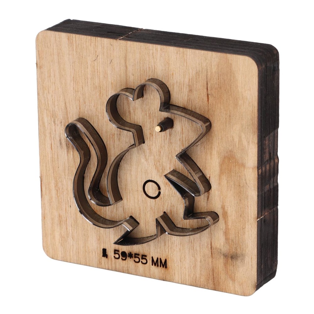 S Leather Ting Die with Oy Steel and Birch Base for Versatile DIY Projects