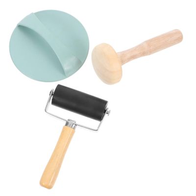 KALLORY 1set Roller and Mushroom Roller Printmaking Tools for Ergonomic Design and Lightweight for Artists and Beginners