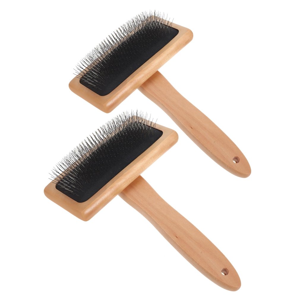 HEALSOPTHY 2pcs Craft Needle Felting Tools Wooden Felting Brush Brushes for Wool for DIY Projects