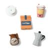 KitBeads 10Pcs 5 Styles Coffee Silicone Beads 3D Hot Drink Cafe Coffee Kettle Cup Focal Beads for Pens Keychains Bracelets Earrings Jewelry Making view 1