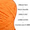 4 Pack Orange Fluffy Velvet Yarn for Crocheting, Chunky Chenille Baby Blanket Yarn for Crochet, Soft Fuzzy Puzzle Yarn for Knitting, (100g/3.53oz Each) Bulky Thick Amigurumi Crochet Yarns view 2