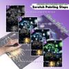 Glow in The Dark Scratch Art for Adults,A5 Rainbow Scratch Painting Craft Kit with 8 Sheets,DIY Foil Engraving & Scratch & Sketch Set,Stress Relief Gift and Creative Home Decor(Marine & Castle Series) view 3