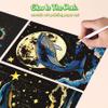 Glow in The Dark Scratch Art for Adults,A5 Rainbow Scratch Painting Craft Kit with 8 Sheets,DIY Foil Engraving & Scratch & Sketch Set,Stress Relief Gift and Creative Home Decor(Marine & Castle Series) view 4
