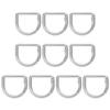 SHINEOFI 10pcs D-shaped Spring Buckle Clips Zinc Alloy Metal Key Snaps for Purses Half Keyring Hardware Versatile Bag Accessories for Crafting and Repair view 1