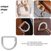 SHINEOFI 10pcs D-shaped Spring Buckle Clips Zinc Alloy Metal Key Snaps for Purses Half Keyring Hardware Versatile Bag Accessories for Crafting and Repair view 3