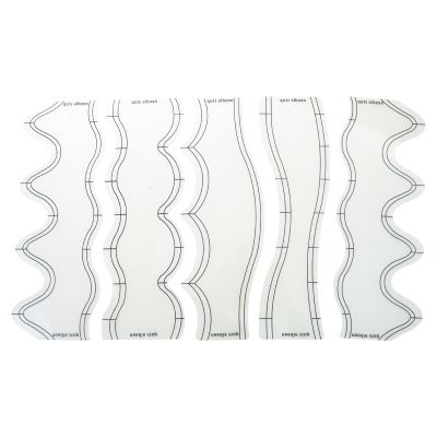5 Pieces Quilting Ruler And Templates Acrylic Quilting Stencils Waved Ruler Clear Quilting Templates For Crafting