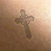 Leather Stamp : Cross 1 - Delrin Material-(h) 3.5cm x (w) 2.52cm view 1