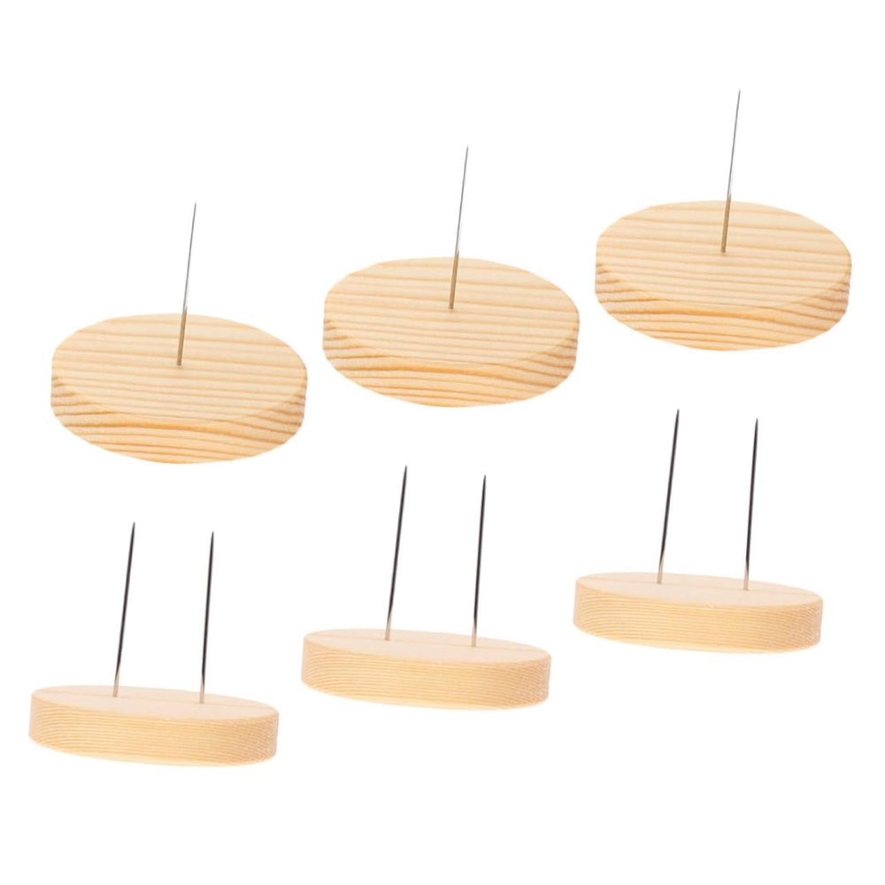 Alipis 6pcs Music Stand Wooden Doll Stand for Crochet Dolls Pin Display Holder