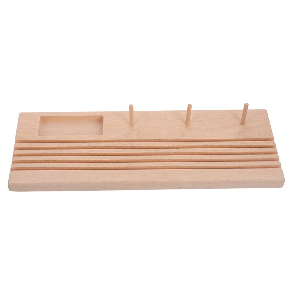 DIYEAH Wooden Quilting Ruler Rack Beech Holder Thread Spool Organizer for DIY Projects