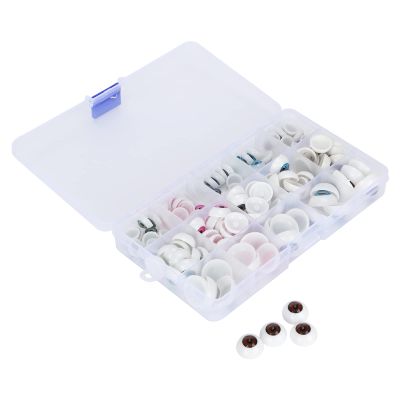 Doll Eyes, Half Round Eyes Doll Eyes for Crochet Half Round Plastic Eyes Colorful 120PCS Doll Eyeballs Craft Materials Halloween Accessories