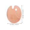 Artibetter 2pcs Oval Wooden Palette for Artists Ergonomic Paint Mixing Tray with Thumb Hole for Oil and Watercolor Painting Craft Board for Creative Projects view 2