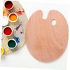 Artibetter 2pcs Oval Wooden Palette for Artists Ergonomic Paint Mixing Tray with Thumb Hole for Oil and Watercolor Painting Craft Board for Creative Projects view 4