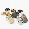 10 Pcs Round Metal Buttons Round Shirt Clothes Jacket Gold Silver Color Buckle Crafts Handwork DIY Sewing Accessories botones view 2