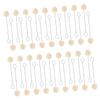DIYEAH Leather Care Tools 100pcs Wool Dauber Balls Paint Brush Applicator Long Handle for Dyeing and Maintenance Craft Kit view 1