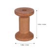 Angoily 20pcs Retro Style Empty Wood Spools Thread Holders Yarn Winding Spools Wooden Bobbins for Crafts view 2
